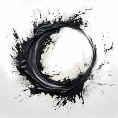 black zen circle - obrazy, fototapety, plakaty