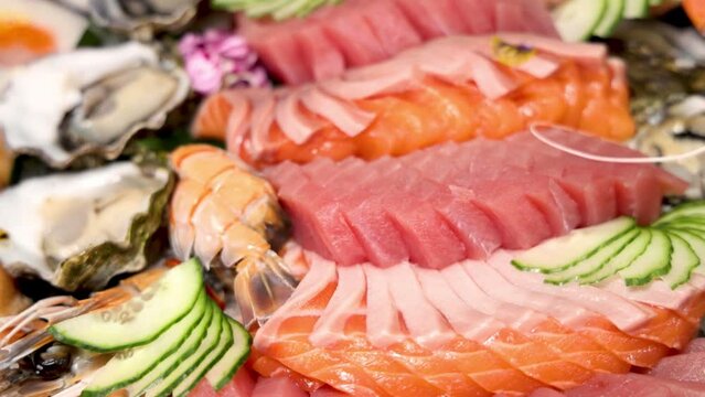 Assorted Sushi Platter Presentation
