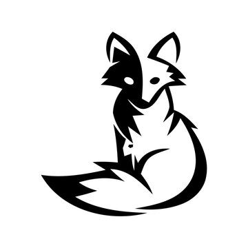 Fox silhouette vector 