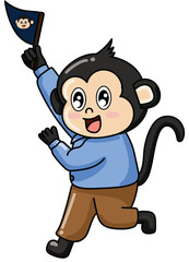 cartoon illustration of a man running