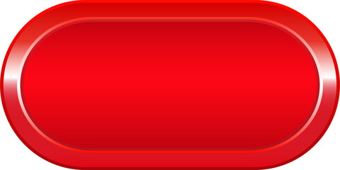 Red button for mobile, web, or video games. GUI element