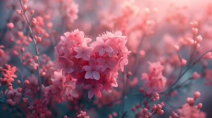  a bunch of pink flowers that are blooming in a field of some kind of pink flowers that are blooming in a field of some kind of pink flowers. - obrazy, fototapety, plakaty
