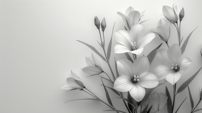  a black and white photo of a bunch of flowers on a white background with a black and white photo of a bunch of flowers on a white background with a black and white background.