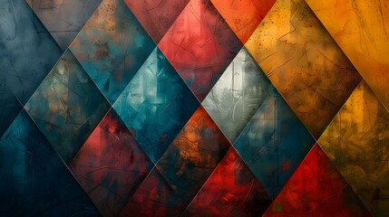 Vibrant Geometric Wallpaper: Artistic Elegance