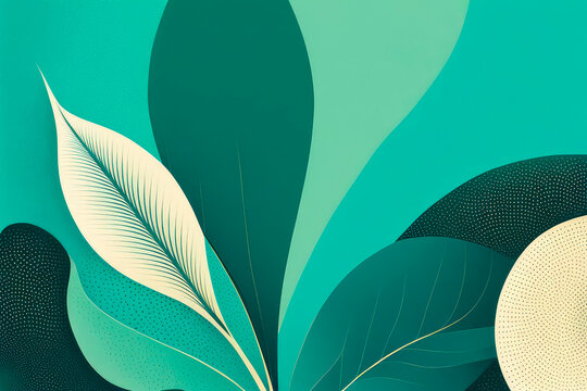 Floral abstract background banner for decoration, print, wallpaper, textile, interior design.