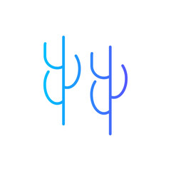 Obraz premium cactus gradient icon