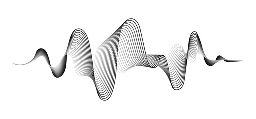 Wavy vector line abstract, business curve lines isolated on white background vector illustration