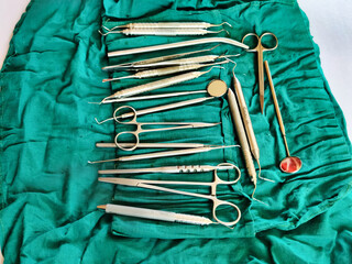 Picture of instruments used by a surgeon in operation theatre