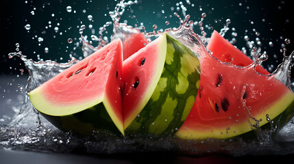 Ripe watermelon close-up