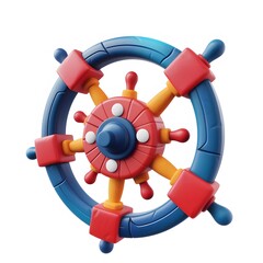 Cartoon Ship Wheel for Adventures