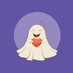 Valentine ghost with heart