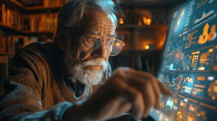 Fototapeta premium A virtual financial advisor that guides users through their retirement planning journey. The advisor's advanced algorithms and deep learning capabilities make it personal.