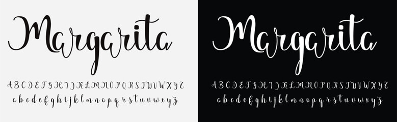 Fototapeta na wymiar Hand drawn calligraphic vector monoline font. Distress signature letters. Modern script calligraphy type. ABC typography latin signature alphabet.