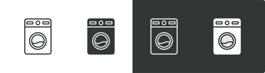 Washing machines icon set, Washing machine icon EPS 10