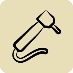 Icon Drill. suitable for medicine symbol. hand drawn style. simple design editable. design template