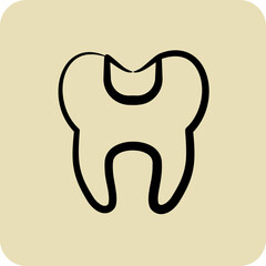 Icon Fillings. suitable for medicine symbol. hand drawn style. simple design editable. design template