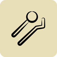 Icon Tools. suitable for medicine symbol. hand drawn style. simple design editable. design template