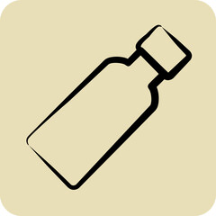 Icon Toothpaste. suitable for medicine symbol. hand drawn style. simple design editable. design template