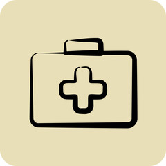 Icon Help. suitable for education symbol. hand drawn style. simple design editable. design template