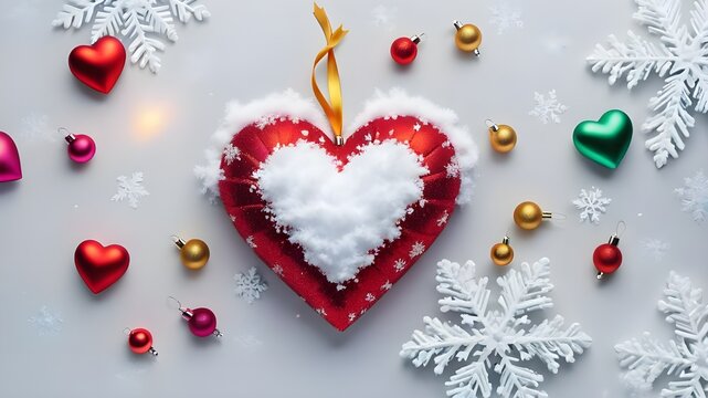 Rainbow Valentine heart isolated on a transparent background