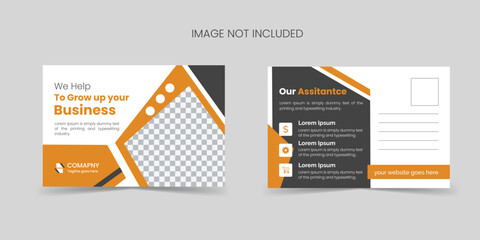 Corporate vector  business post card design template