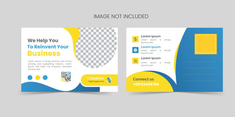 Corporate vector  business post card design template