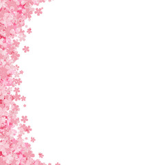 Fototapeta na wymiar 桜の花の左フレーム