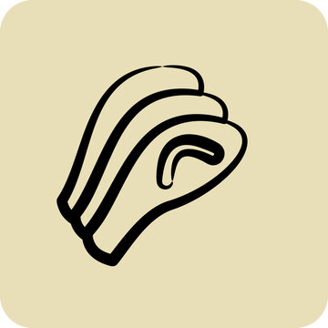recommend clip art: Icon Sashimi. suitable for Japanese symbol. hand drawn style. simple design editable. design template