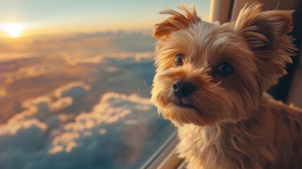 Dog Travel in comfort and style on a private jet. Get a breathtaking view of sun-kissed clouds as they rest in the lap of luxury.