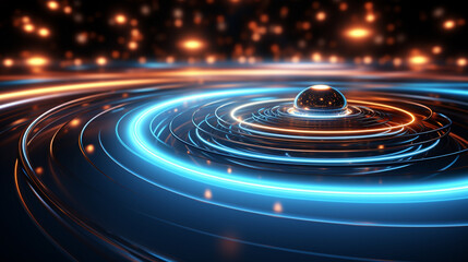 Obraz premium 3D Effect Wallpapers technology light effect Eye Level