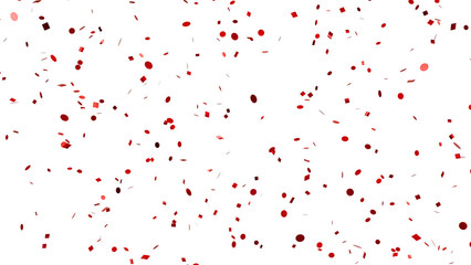 Love Takes Flight: Capture the vibrant essence of love with this 3D scene. Red, glossy confetti explodes upwards, symbolizing passion, romance, and celebrating love in all its forms