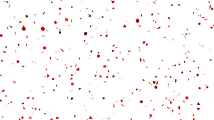A Festival of Red: This 3D artwork features a captivating display of glossy red confetti, symbolizing passion, excitement, and the joy of celebrating life's special moments.