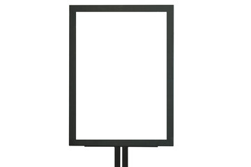 Black frame signboard. Empty billboard isolated.