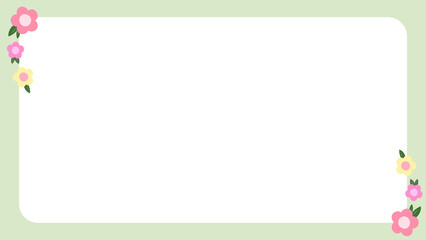 꽃직사각템플릿