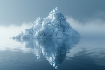 An iceberg or ice mountain is a large piece of freshwater ice that has broken off a glacier or an ice shelf and is floating freely in open water.