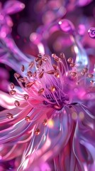 Liquid Harmony: Extreme macro showcases the milk thistle's harmonious beauty, where fluid forms merge in a symphony of colors.