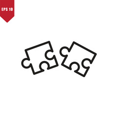 Puzzle icon vector flat style best seller