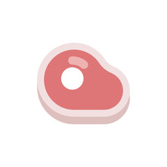 Steak vector illustration, Steak flat icon, meat 