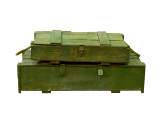 Isolated military truck on white background with tank and gun model