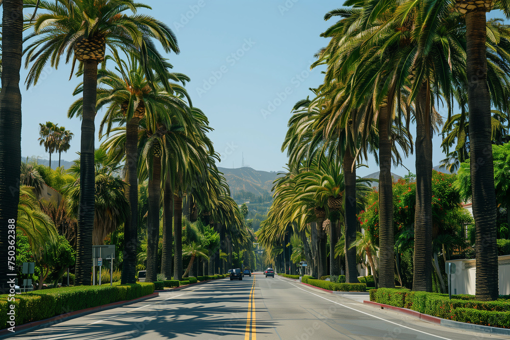 Wall mural Palm Trees in Beverly Hills, California 