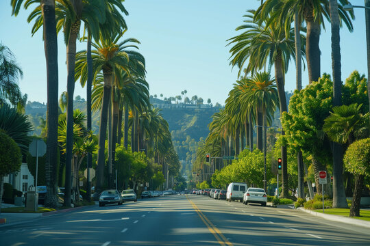 Palm Trees in Beverly Hills, California 