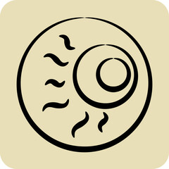 Icon Eye. suitable for Halloween symbol. hand drawn style. simple design editable. design template