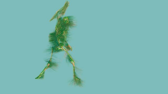 Skeleton michel triler moment  - green .