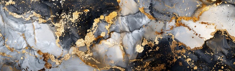 A marble texture inlay with shimmering gold accents, evoking a sense of cosmic elegance and luxury