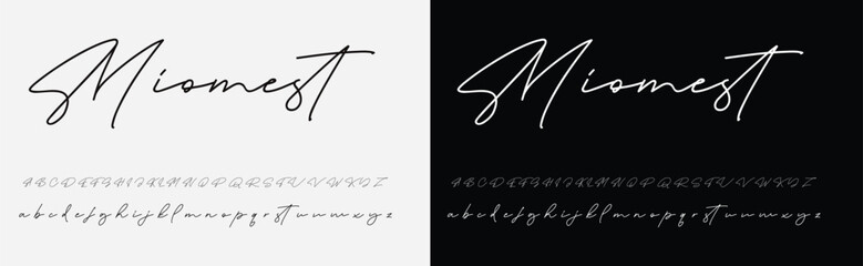 Hand drawn calligraphic vector font. Distress grunge texture. Modern script calligraphy type. ABC typography latin alphabet. - obrazy, fototapety, plakaty