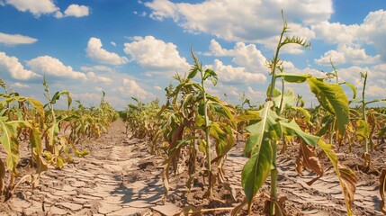 Farming in Germany: Drought destroys crops in the scorching summer, leaving them shriveled on the parched earth.