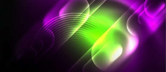 Shiny color neon glowing design. Vector Illustration For Wallpaper, Banner, Background, Card, Book Illustration, landing page