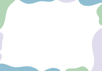 爽やかカラーの幾何学フレーム