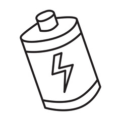 battery doodle icon transparent background