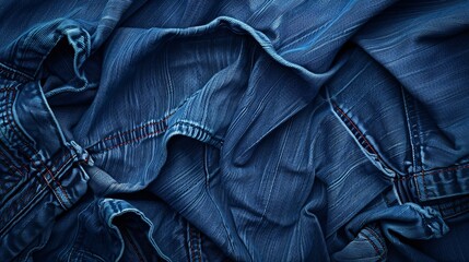 Obraz premium Fashionable denim jeans textile pattern.